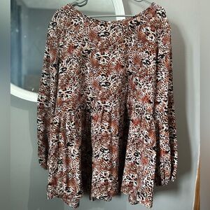 SHEIN Curve Animal Print Blouse